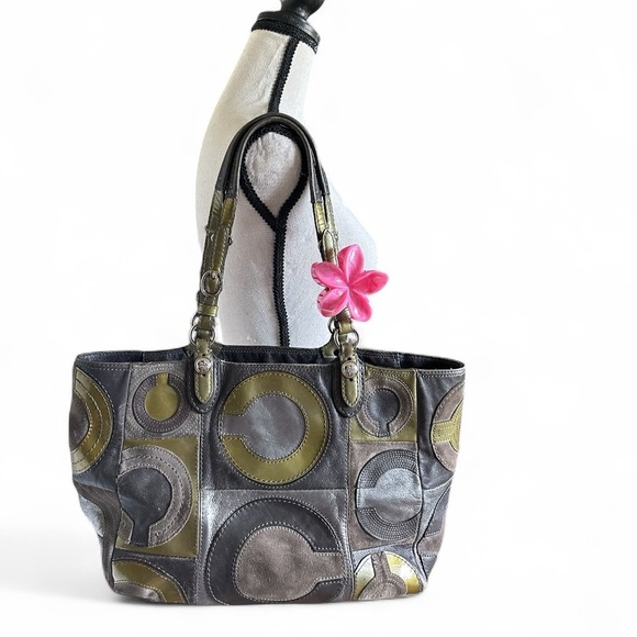 Coach Mia Patchwork C Tote Hand/Shoulder Bag - Picture 2 of 9